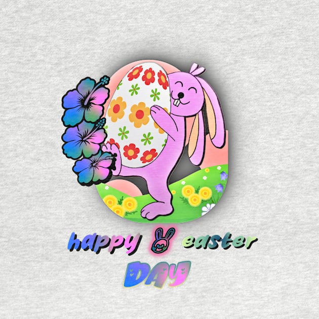 Happy Easter T-Shirt Bunny Rabbit Graphic by luxardo ART